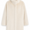 Classic Longline Wool Blend Coat in Camel
